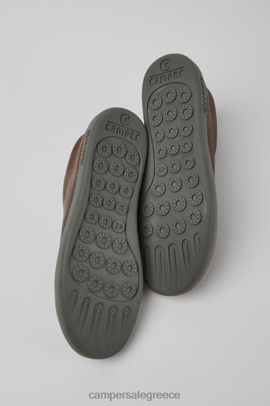 Αποκλειστικά ανδρικά πάνινα παπούτσια peu touring καφέ δερμάτινα Camper V20TF1725 καφέ