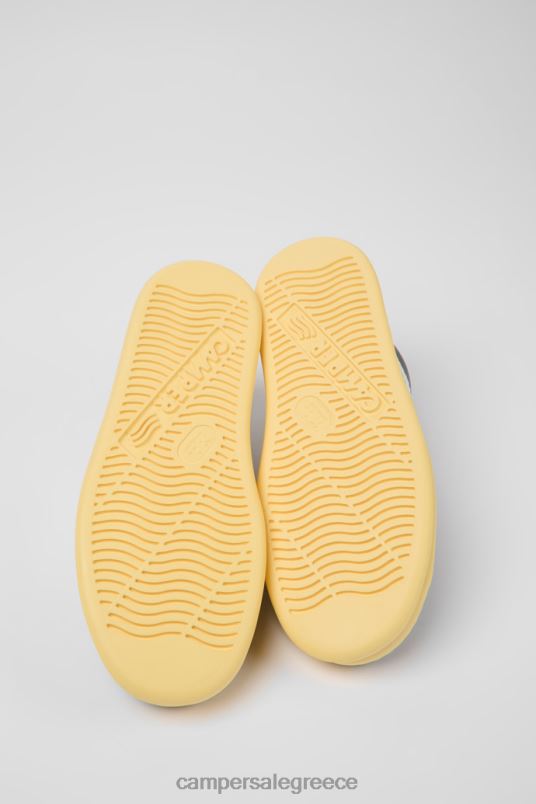 Σχέδιο runner γκρι και κίτρινο δερμάτινα αθλητικά παπούτσια για άνδρες Camper V20TF1513 γκρί