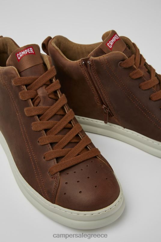 αποκλειστικά δερμάτινα αθλητικά παπούτσια runner καφέ για άνδρες Camper V20TF1606 καφέ