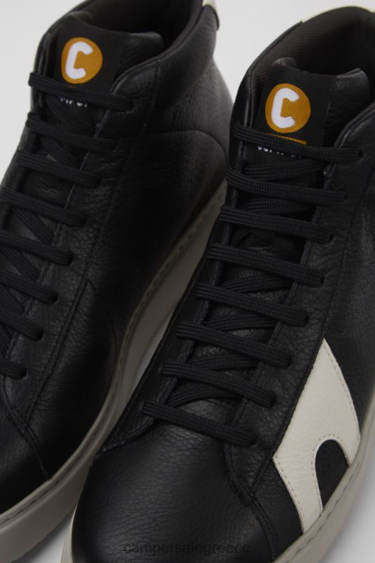 αποκλειστικά δερμάτινα ασπρόμαυρα αθλητικά παπούτσια runner k21 Camper V20TF1669 μαύρος