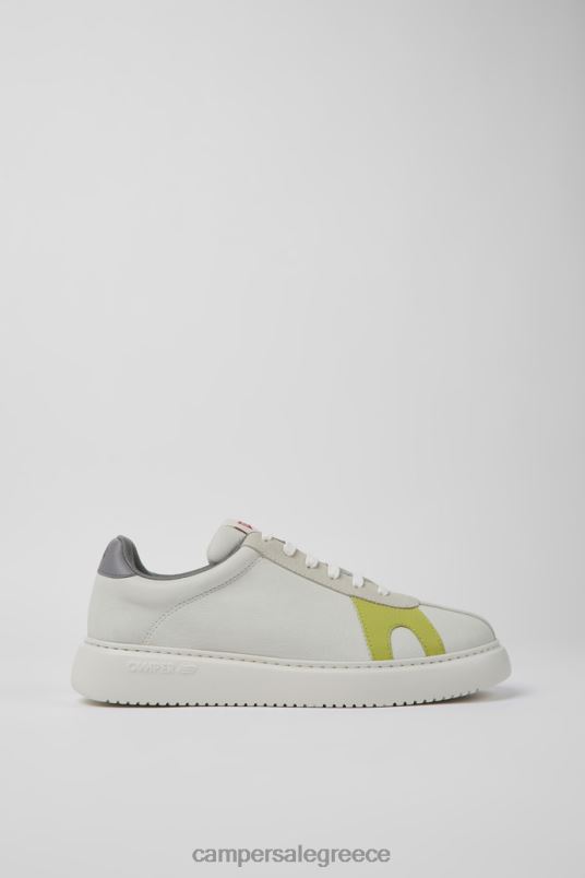 Αποκλειστικά ανδρικά αθλητικά παπούτσια runner k21 λευκά μη βαμμένα δέρματα και nubuck Camper V20TF1509 άσπρο