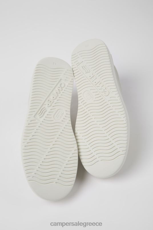 Αποκλειστικά ανδρικά αθλητικά παπούτσια runner k21 λευκά μη βαμμένα δέρματα και nubuck Camper V20TF1509 άσπρο