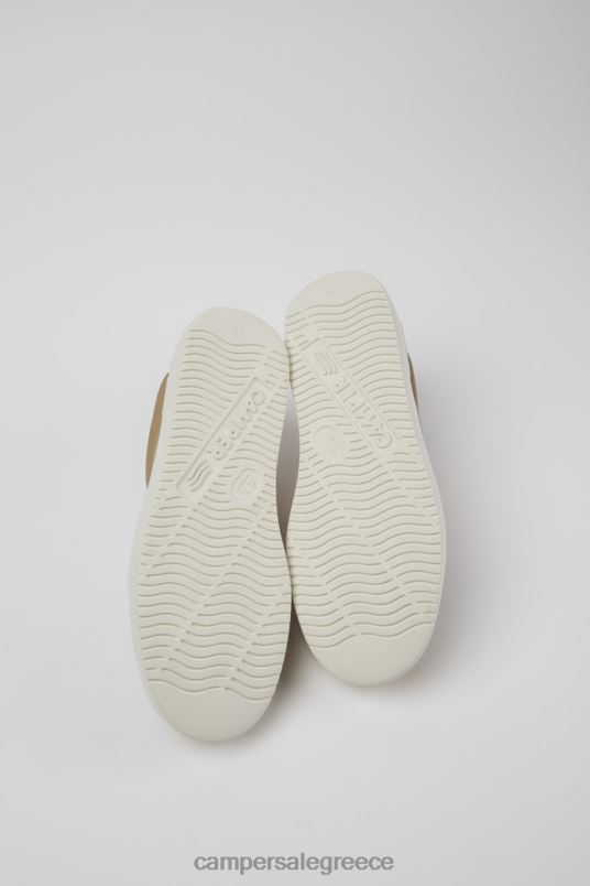 Αποκλειστικά ανδρικά αθλητικά παπούτσια runner k21 μπεζ και μπλε από δέρμα και nubuck Camper V20TF351 μπεζ