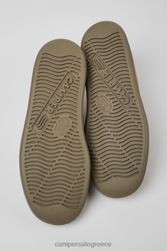 Σχεδιαστικά ανδρικά αθλητικά παπούτσια runner μπεζ από δέρμα και nubuck Camper V20TF1618 μπεζ