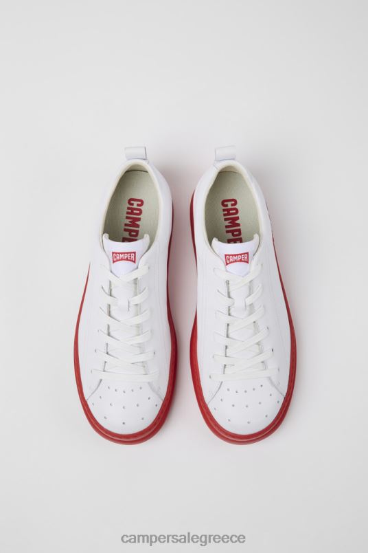 runner λευκά και κόκκινα δερμάτινα sneakers για άνδρες νέες αφίξεις Camper V20TF1514 άσπρο