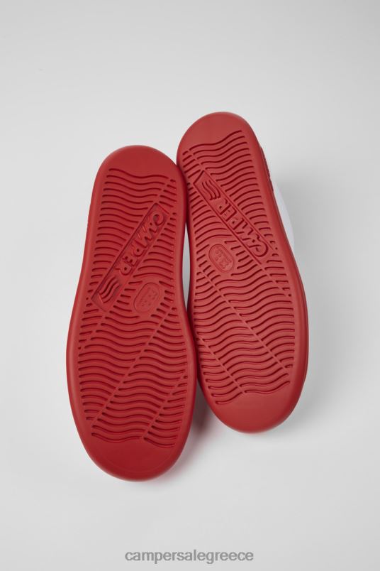 runner λευκά και κόκκινα δερμάτινα sneakers για άνδρες νέες αφίξεις Camper V20TF1514 άσπρο