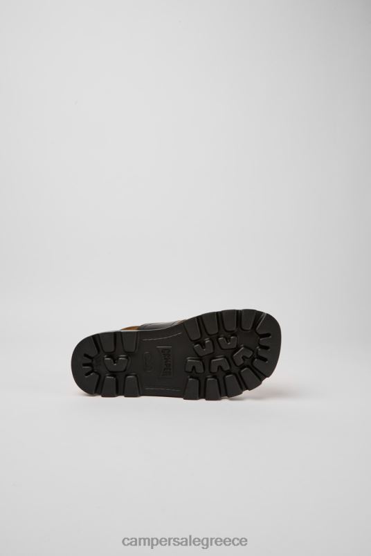 Brutus Sandal Black And White Leather Sandals For Women New Arrivals Camper V20TF8 Black