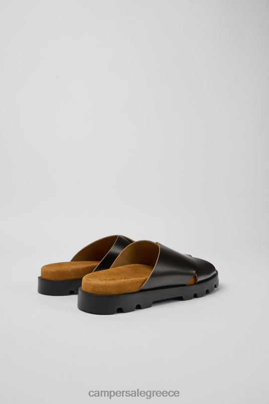 Design Brutus Sandal Black Leather Sandals For Women Camper V20TF4 Black