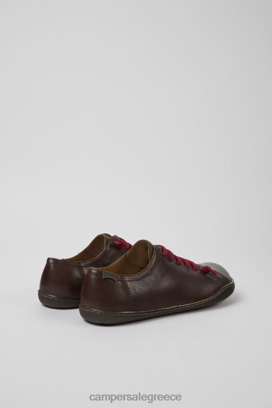 Design Peu Brown Leather Shoes For Women Camper V20TF22 Brown