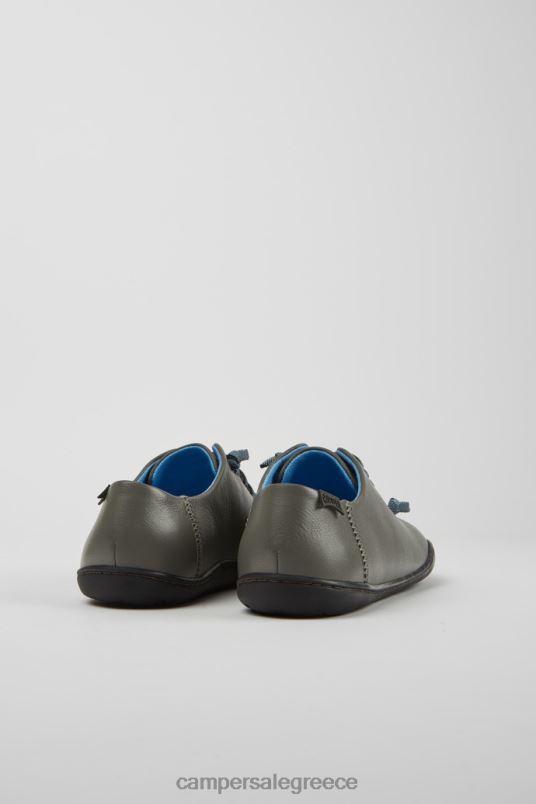 Design Peu Gray Leather Shoes For Women Camper V20TF26 Gray