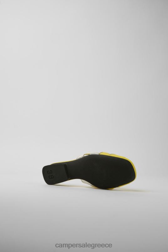 Design Casi Myra Yellow And Silver Shoes For Women Camper V20TF46 Yellow