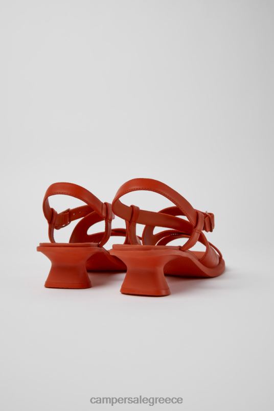 Design Dina Red Leather Sandals For Women Camper V20TF62 Red
