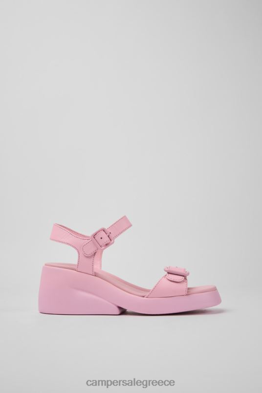 Design Kaah Pink Leather Sandals For Women Camper V20TF64 Pink