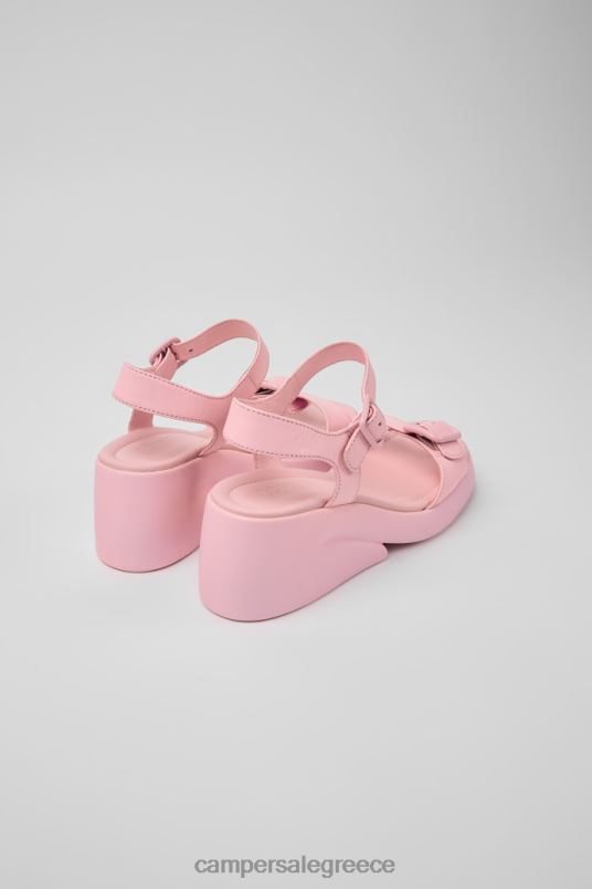Design Kaah Pink Leather Sandals For Women Camper V20TF64 Pink