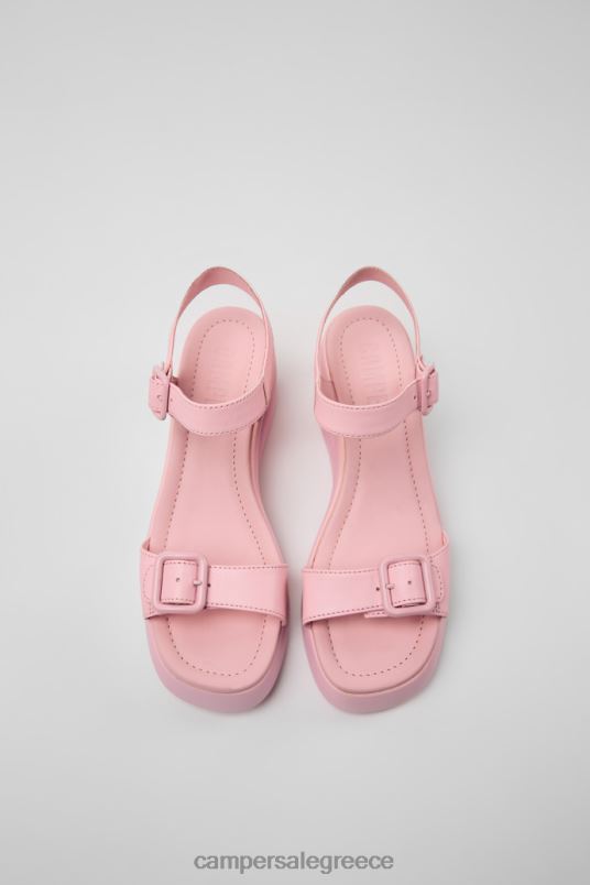 Design Kaah Pink Leather Sandals For Women Camper V20TF64 Pink