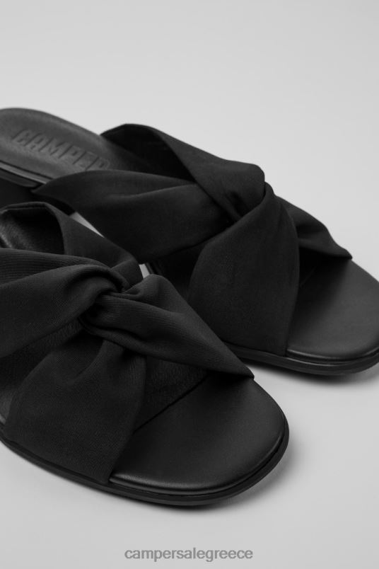 Design Katie Black Recycled Pet Sandals For Women Camper V20TF73 Black