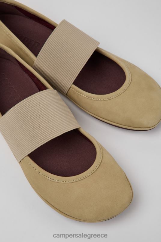 Design Right Beige Nubuck Shoes For Women Camper V20TF100 Beige