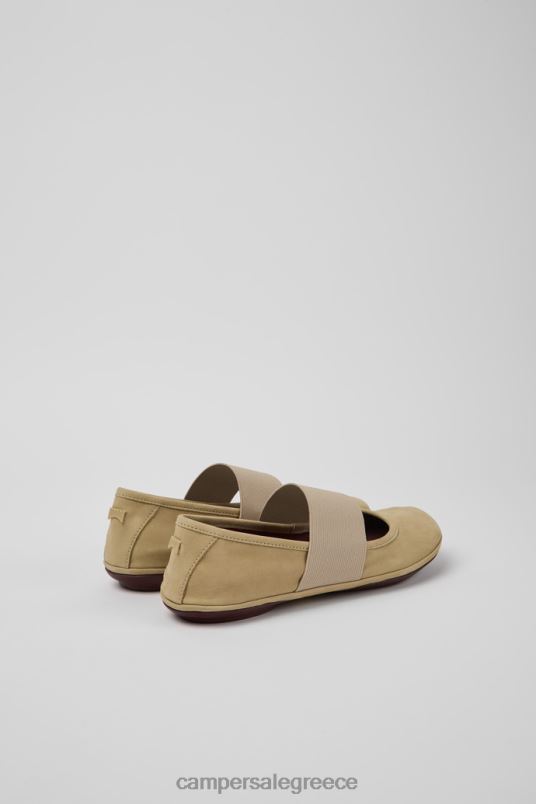 Design Right Beige Nubuck Shoes For Women Camper V20TF100 Beige