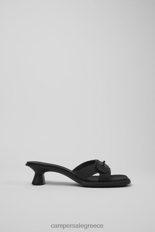 Dina Black Leather Sandals For Women Exclusive Camper V20TF58 Black