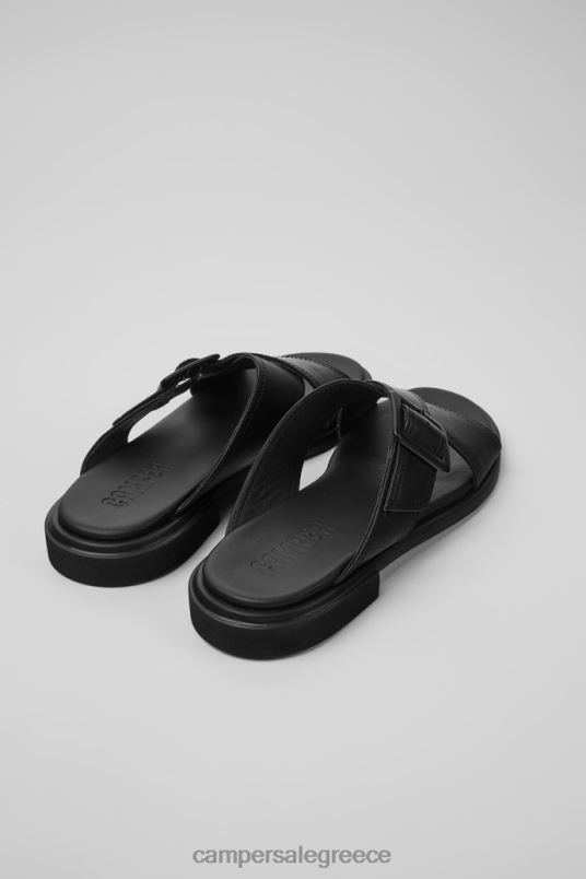 Edy Black Leather Sandals For Women Exclusive Camper V20TF55 Black