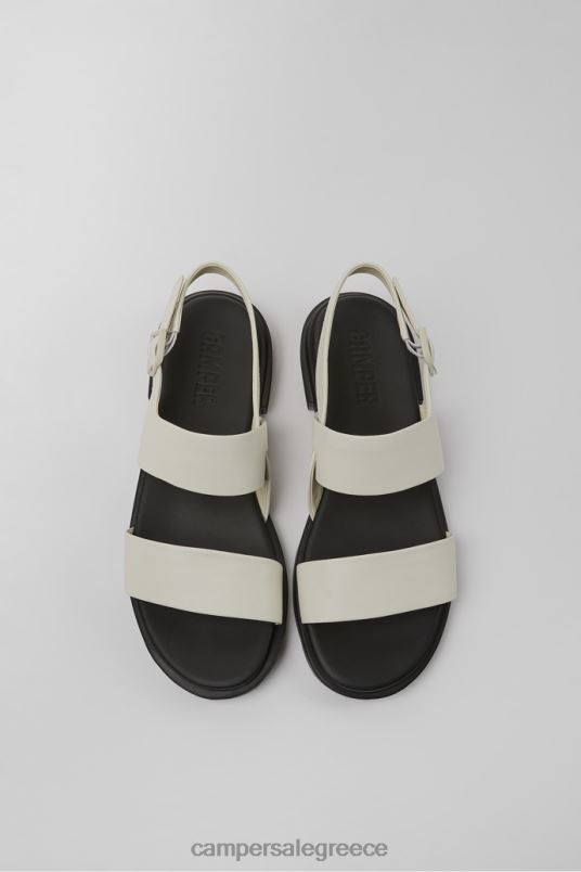 Edy White Leather Sandals For Women New Arrivals Camper V20TF52 White