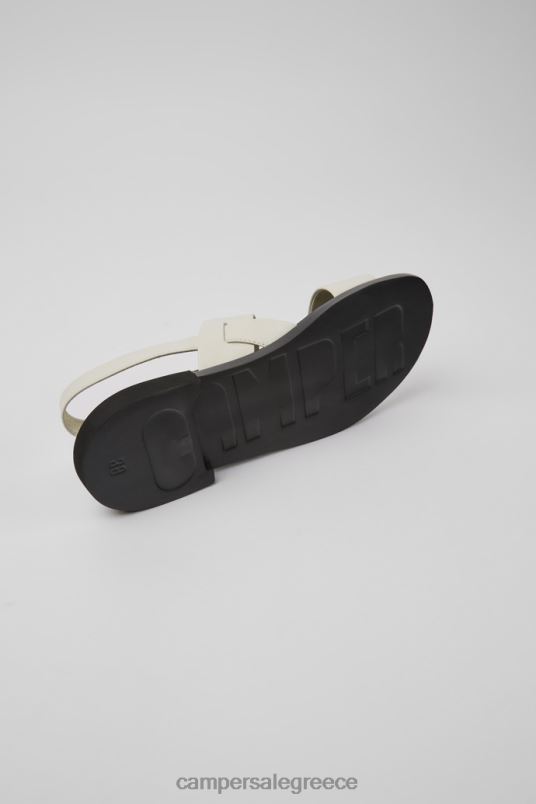 Edy White Leather Sandals For Women New Arrivals Camper V20TF52 White