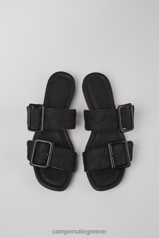 ExclusiveCasi Myra Black Recycled Pet Sandals For Women Camper V20TF48 Black