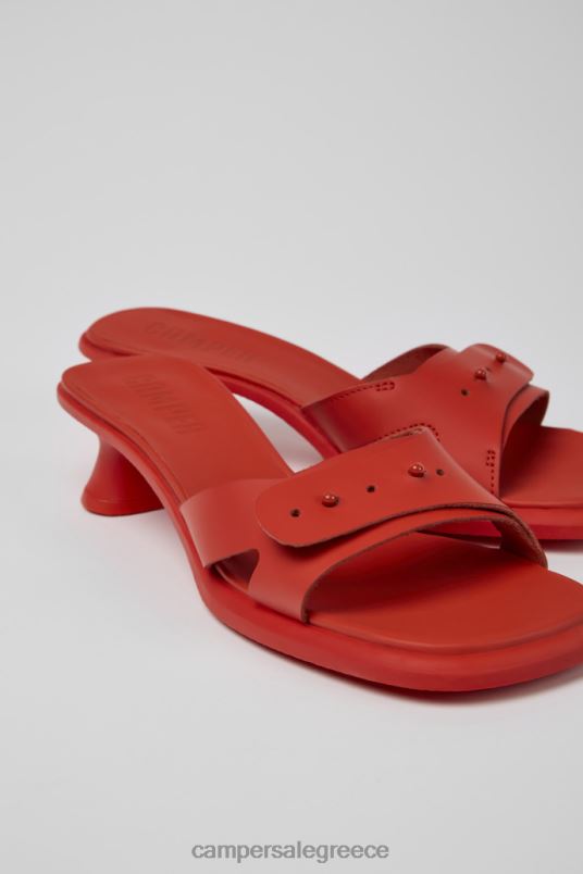 ExclusiveDina Red Leather Sandals For Women Camper V20TF60 Red