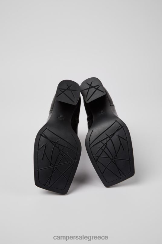 ExclusiveKarole Black Leather Boots For Women Camper V20TF77 Black