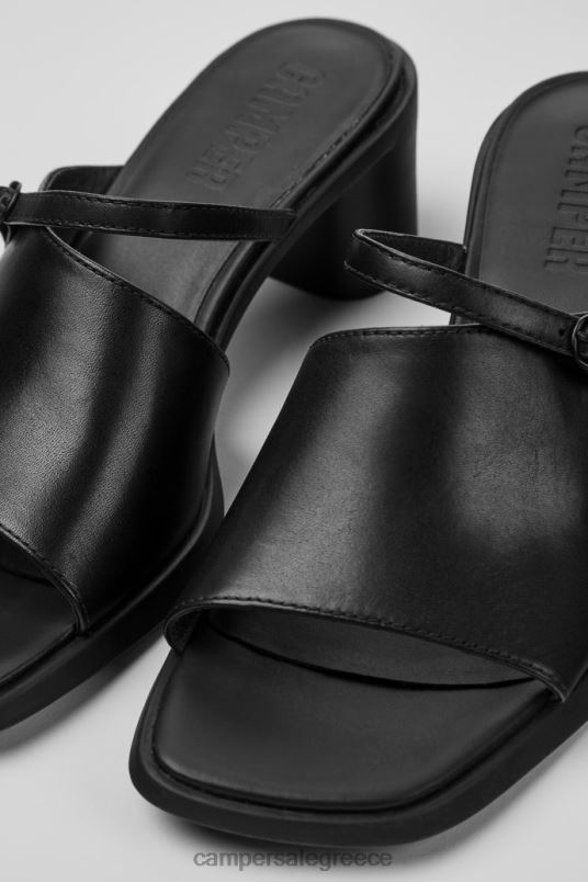 ExclusiveMeda Black Leather Sandals For Women Camper V20TF81 Black