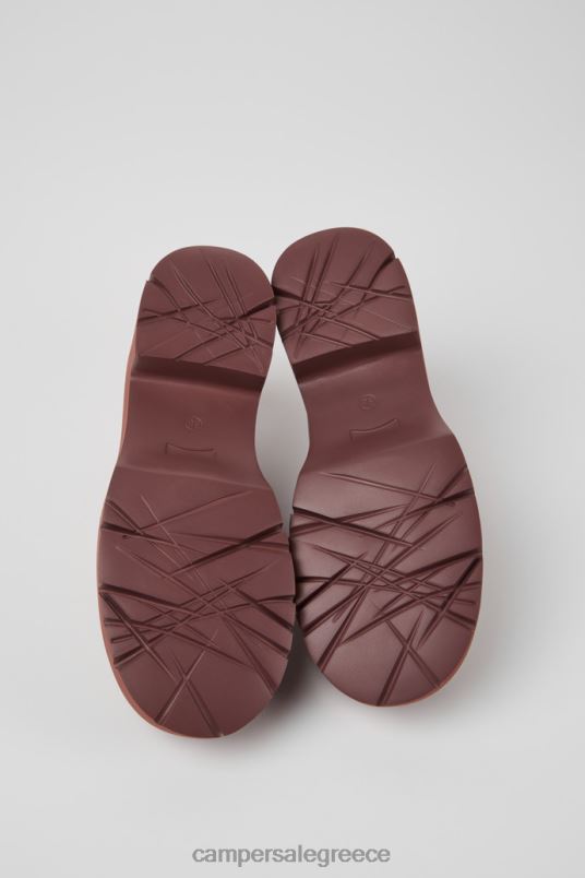 ExclusiveMilah Burgundy Leather Loafers For Women Camper V20TF90 Burgundy