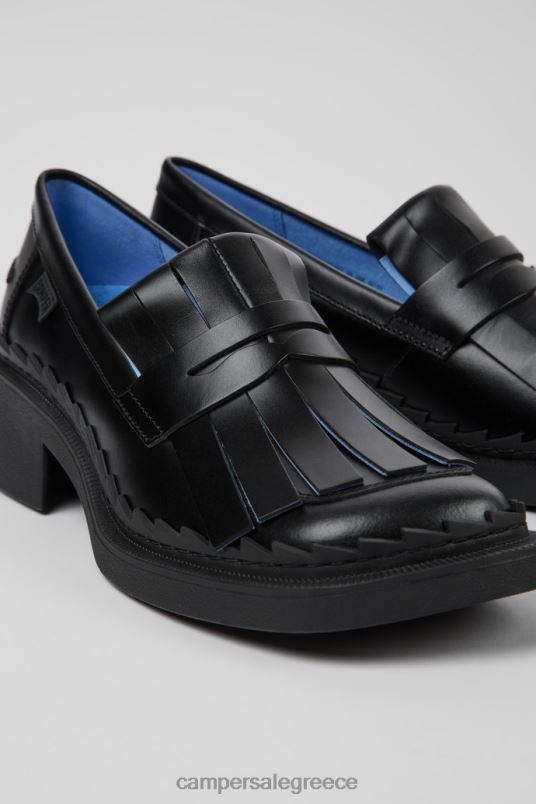ExclusiveTaylor Black Leather Loafers For Women Camper V20TF125 Black