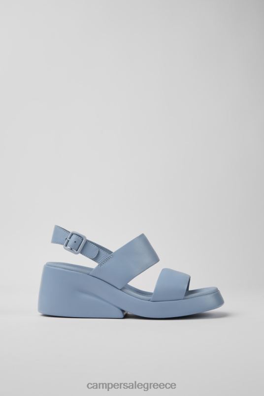 Kaah Blue Leather Sandals For Women New Arrivals Camper V20TF69 Blue
