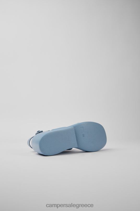 Kaah Blue Leather Sandals For Women New Arrivals Camper V20TF69 Blue