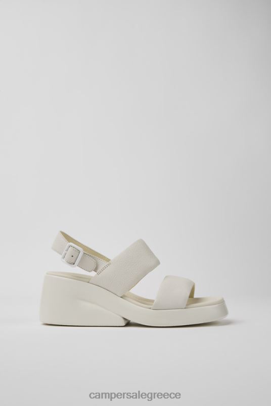 Kaah White Leather Sandals For Women Exclusive Camper V20TF67 White
