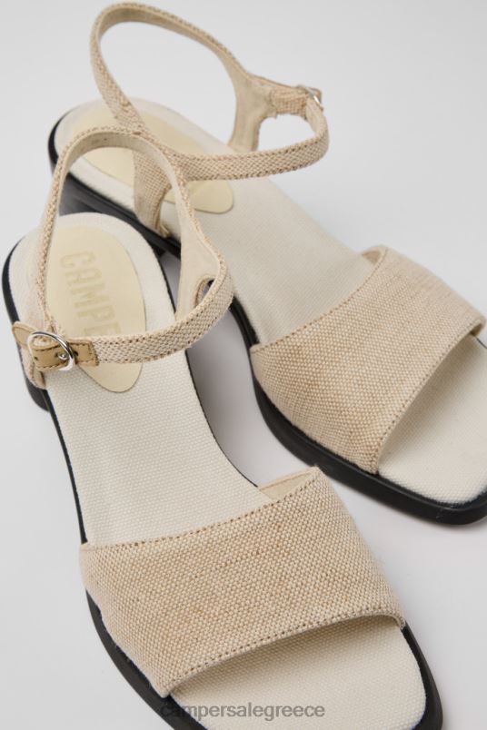 Meda Beige Recycled Hemp And Cotton Sandals For Women Exclusive Camper V20TF80 Beige