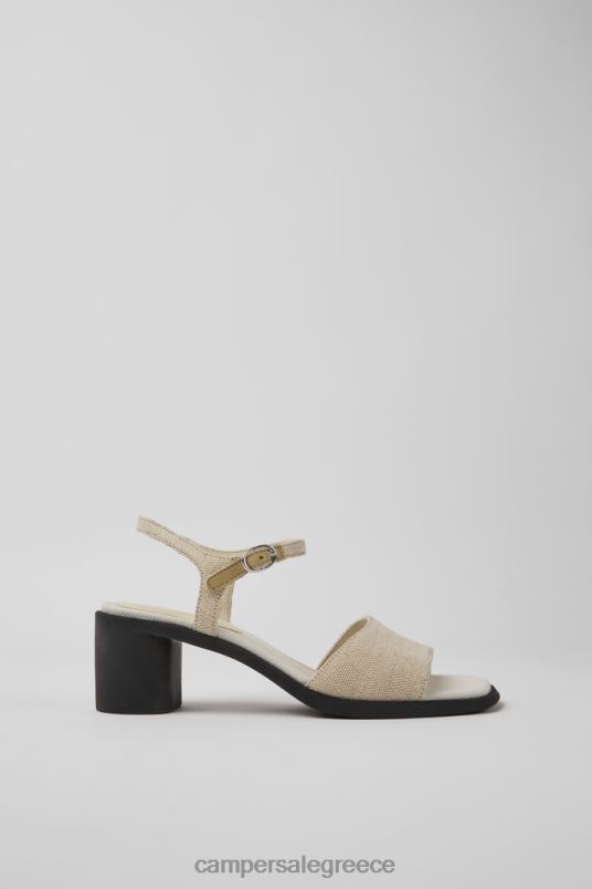 Meda Beige Recycled Hemp And Cotton Sandals For Women Exclusive Camper V20TF80 Beige