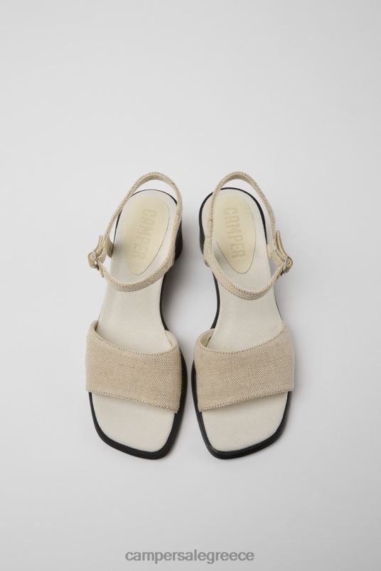 Meda Beige Recycled Hemp And Cotton Sandals For Women Exclusive Camper V20TF80 Beige