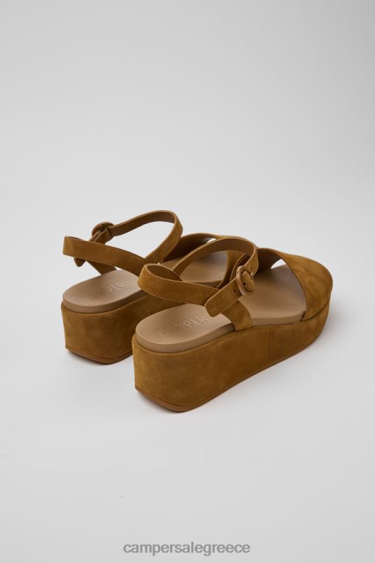 Misia Brown Nubuck Sandals For Women New Arrivals Camper V20TF88 Brown