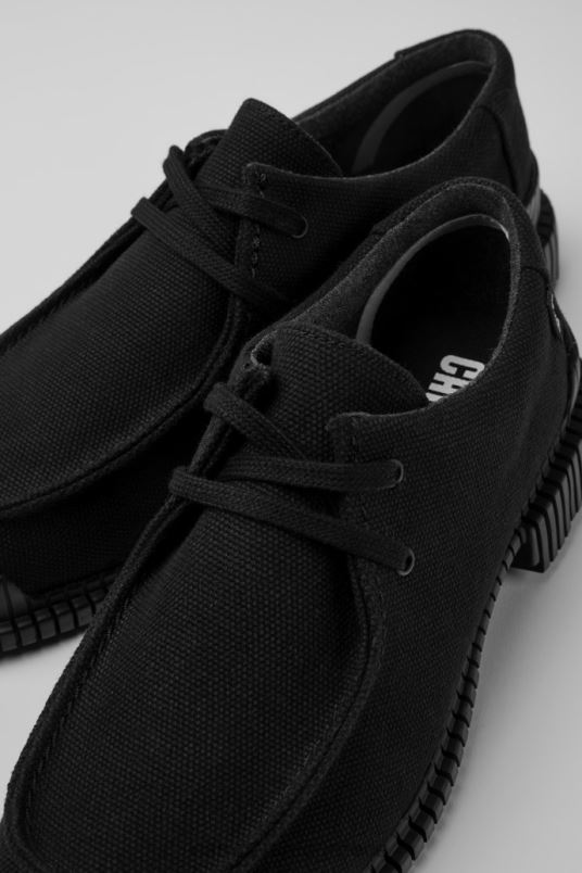 Pix Black Recycled Cotton And Leather Shoes For WomenNew Arrivals Camper V20TF95 Black