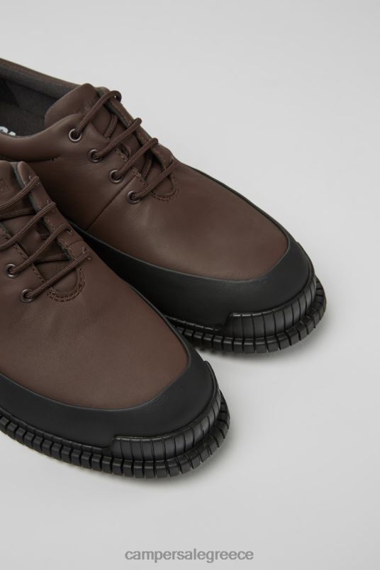 Pix Brown And Black Leather Lace-Up Shoes For WomenNew Arrivals Camper V20TF92 Brown