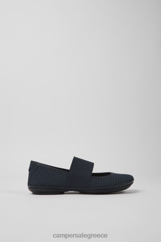 Right Blue Recycled Leather Ballerina Flats For WomenNew Arrivals Camper V20TF101 Blue