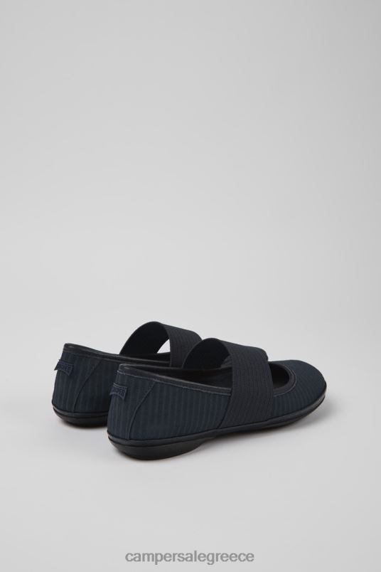 Right Blue Recycled Leather Ballerina Flats For WomenNew Arrivals Camper V20TF101 Blue