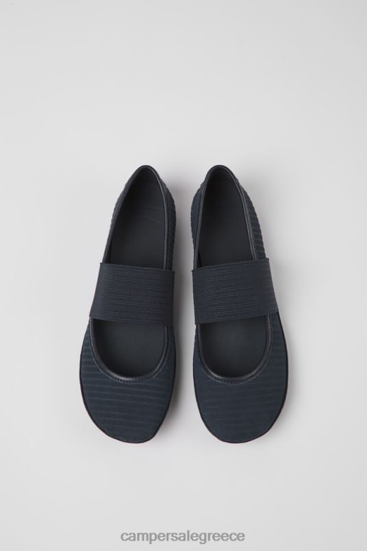 Right Blue Recycled Leather Ballerina Flats For WomenNew Arrivals Camper V20TF101 Blue