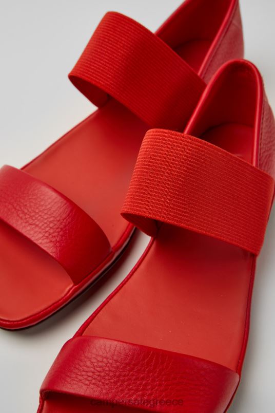 Right Red Leather Sandals For Women Exclusive Camper V20TF103 Red