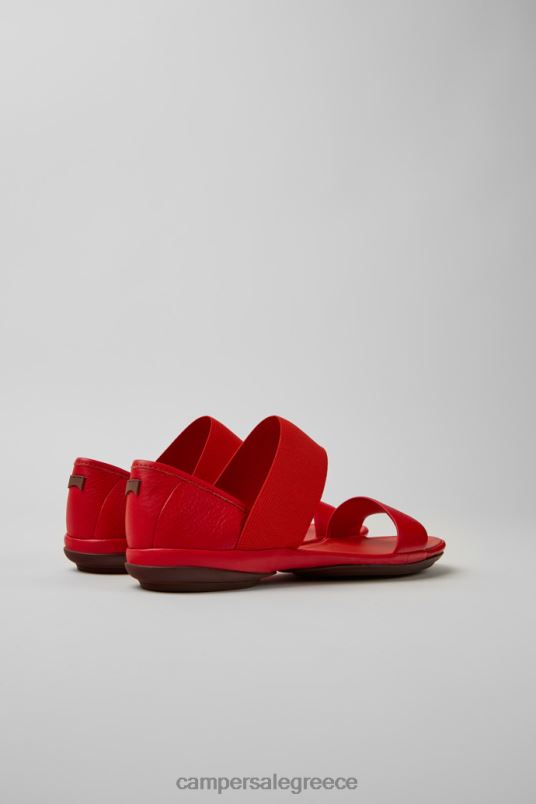 Right Red Leather Sandals For Women Exclusive Camper V20TF103 Red