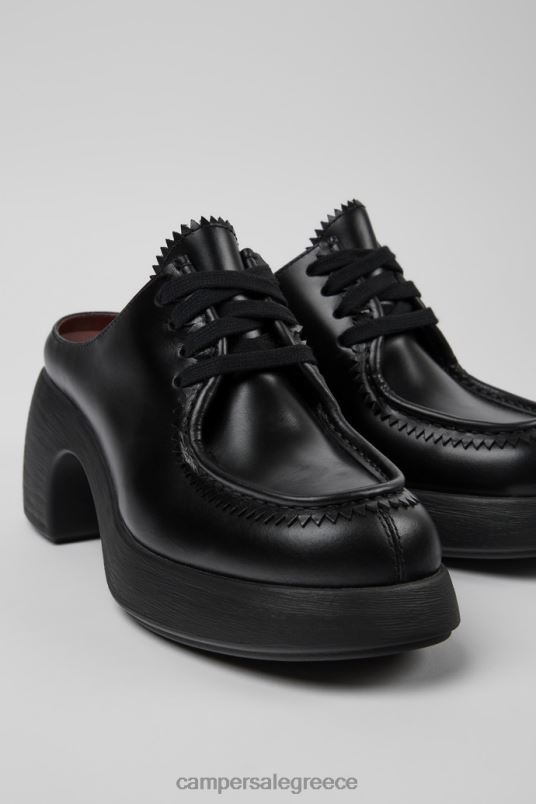 Thelma Black Leather Mules For WomenNew Arrivals Camper V20TF114 Black