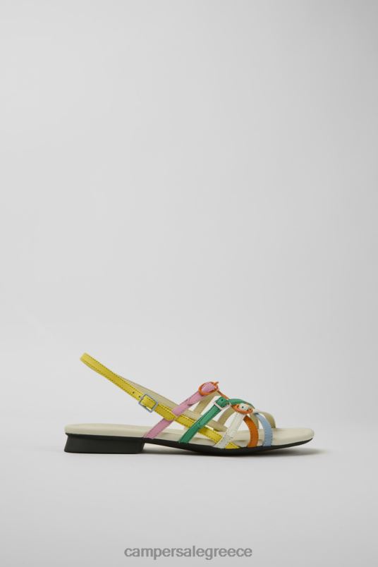 Twins Multicolored Leather Sandals For Women Exclusive Camper V20TF121 Multicolored