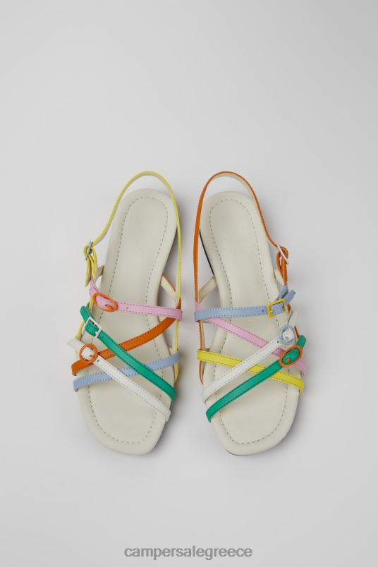 Twins Multicolored Leather Sandals For Women Exclusive Camper V20TF121 Multicolored