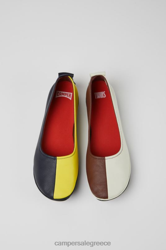 Twins Multicolored Leather Shoes For Women New Arrivals Camper V20TF124 Multicolored